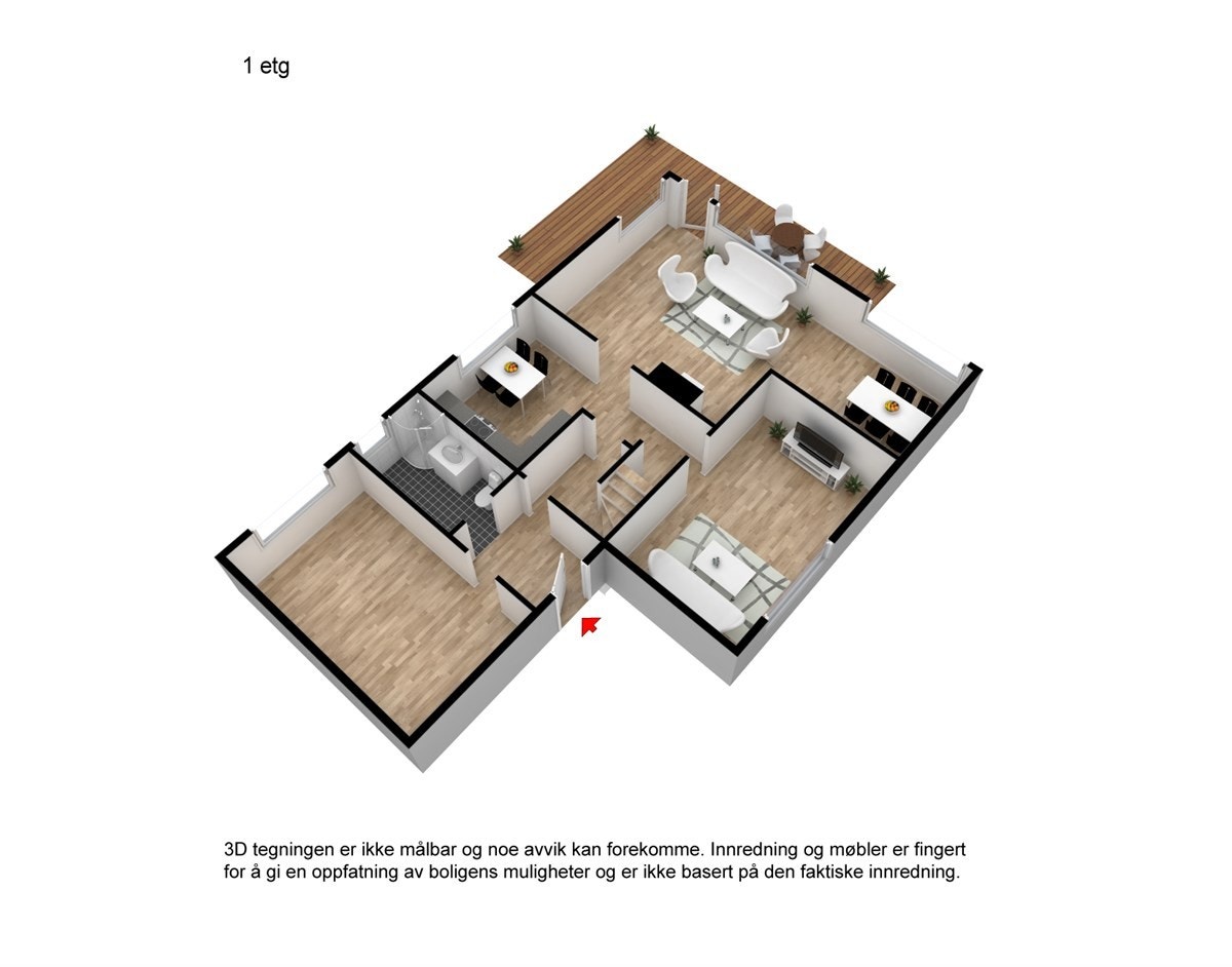 Plantegning 1. etasje Galleribilde