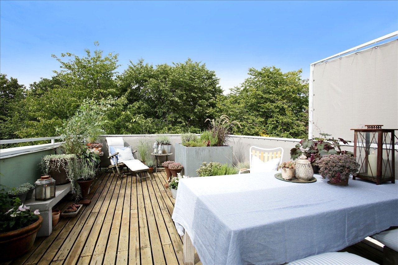 Usjenert takterrasse på 22 kvm Galleribilde