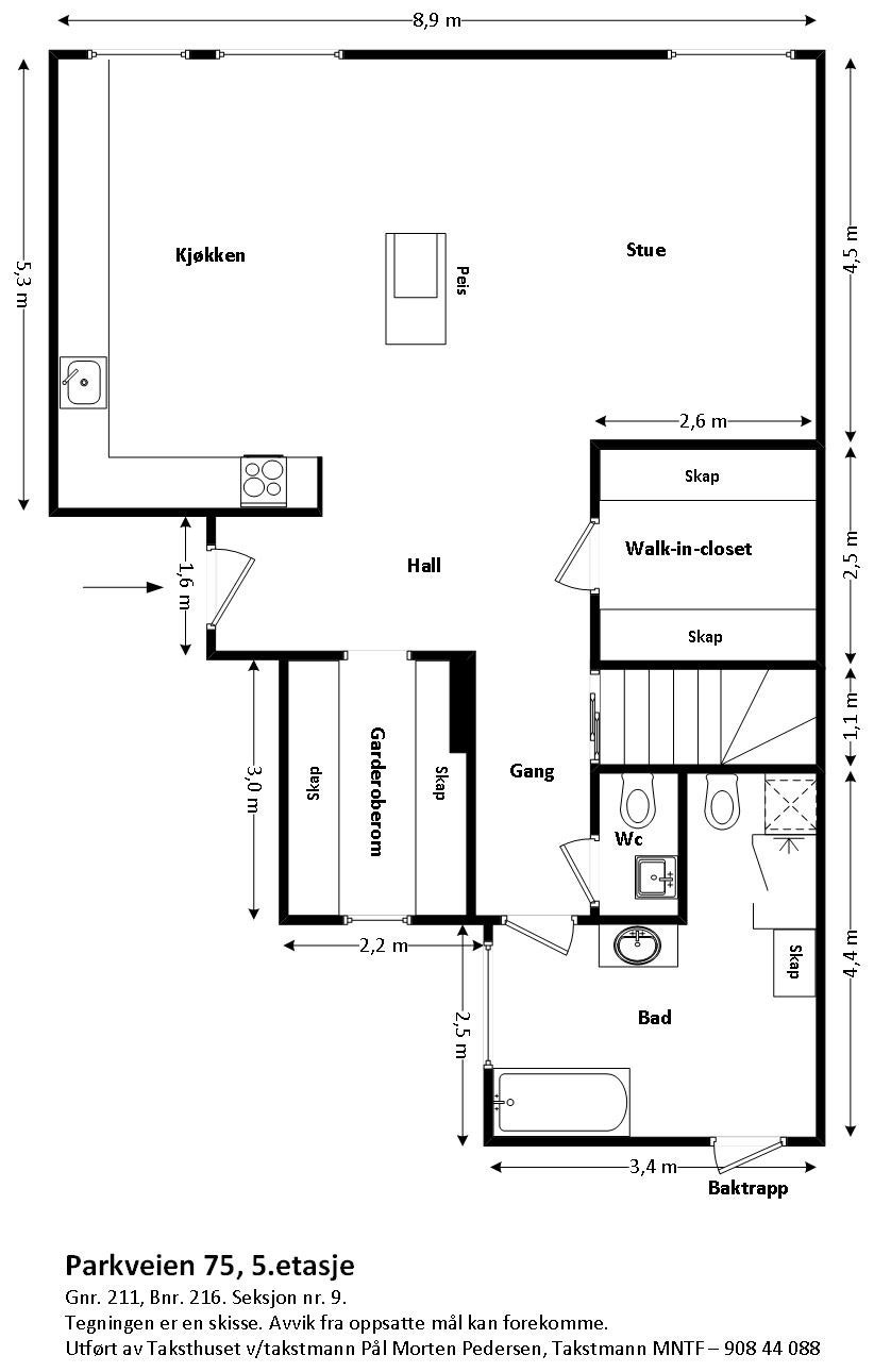 Plan 5.etasje Galleribilde