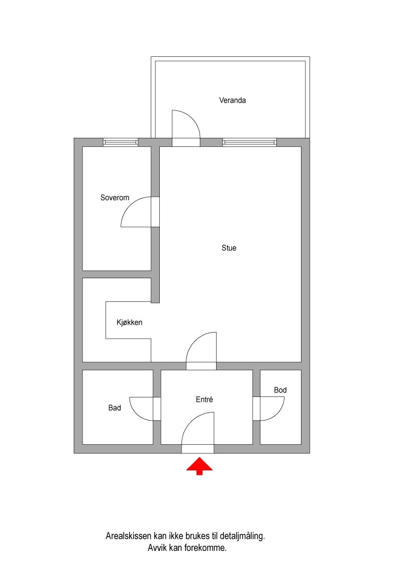 Plantegning Hovseterveien 96. Galleribilde