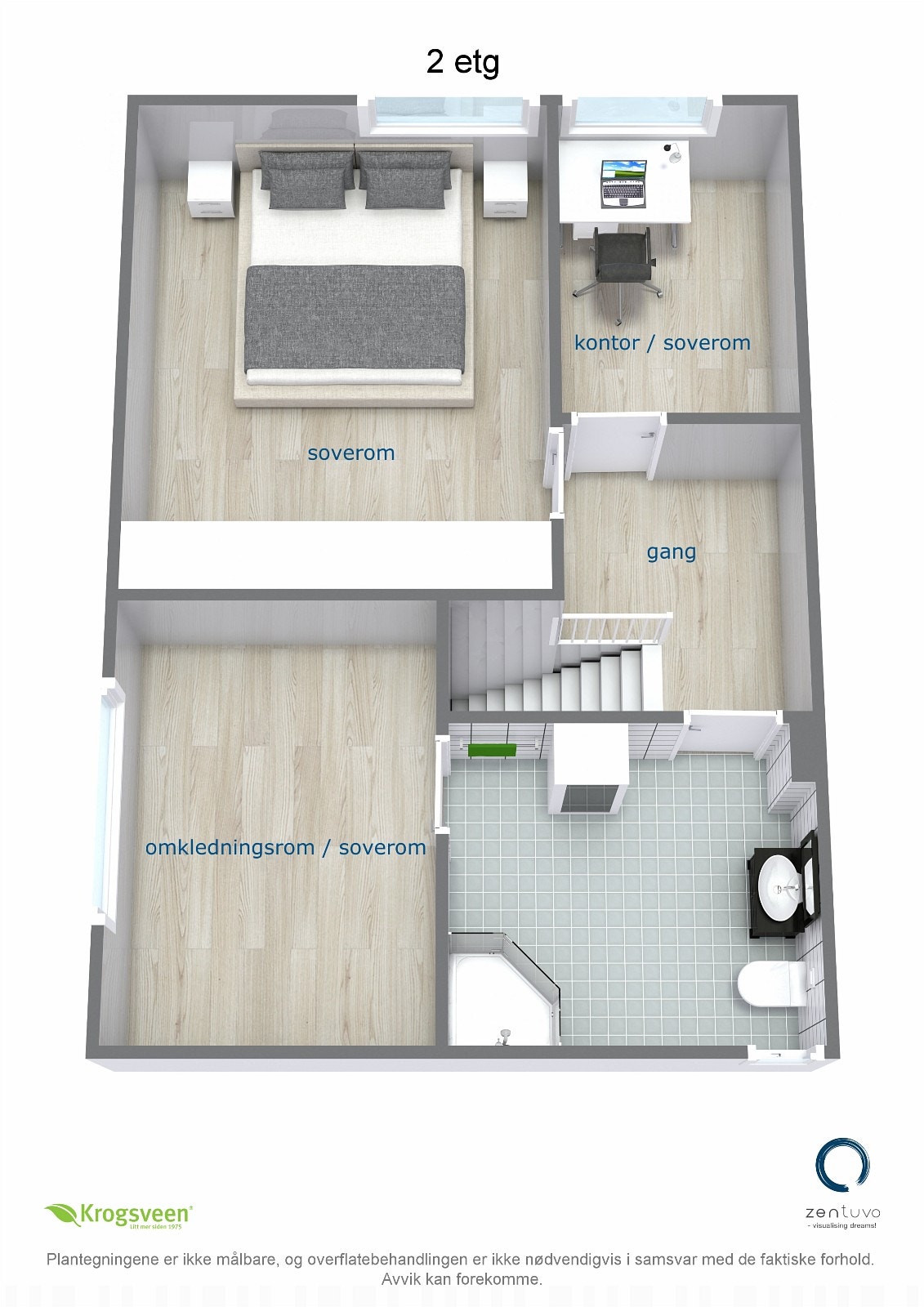 Plantegning 2. etasje Galleribilde