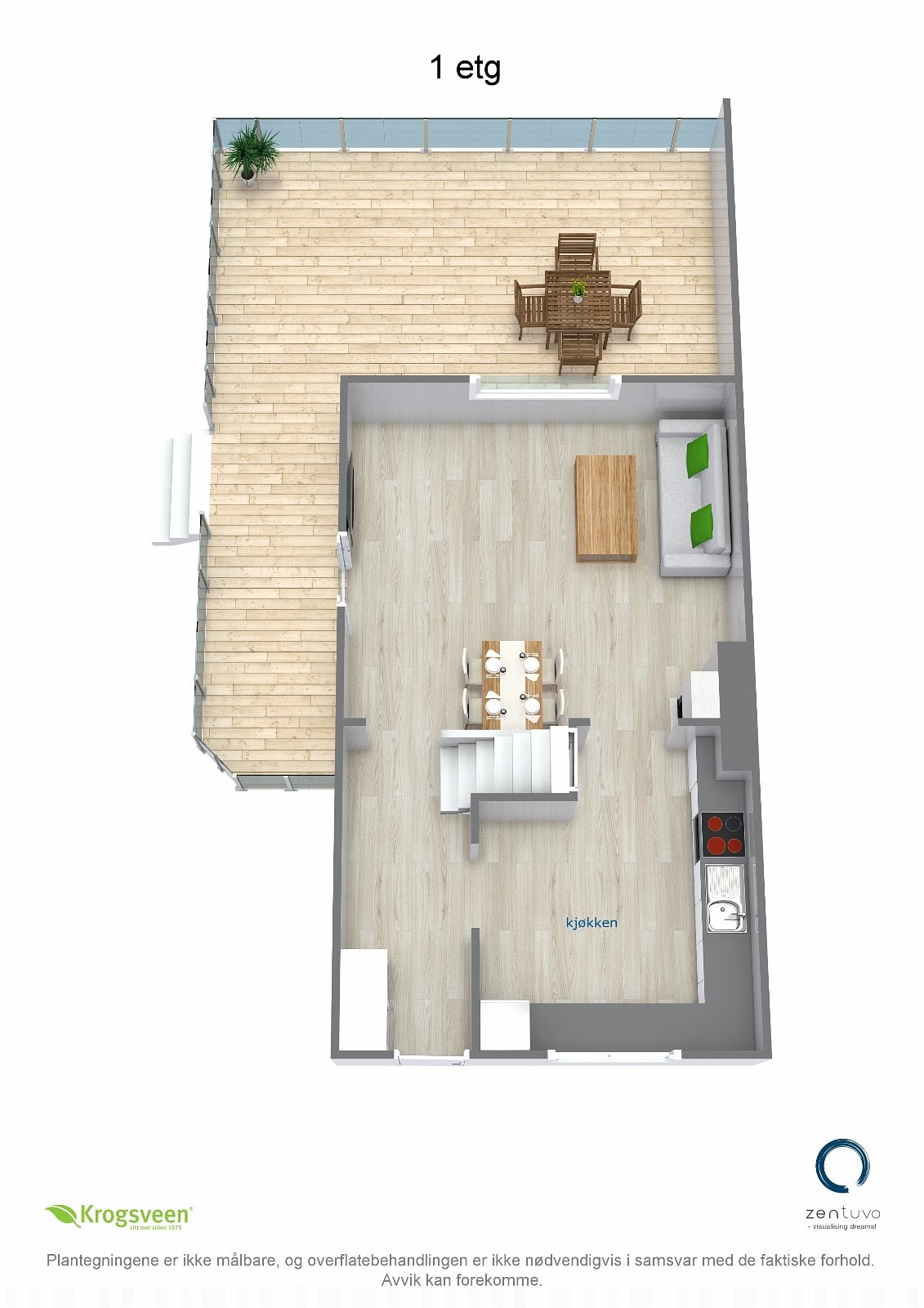 Plantegning 1. etasje Galleribilde