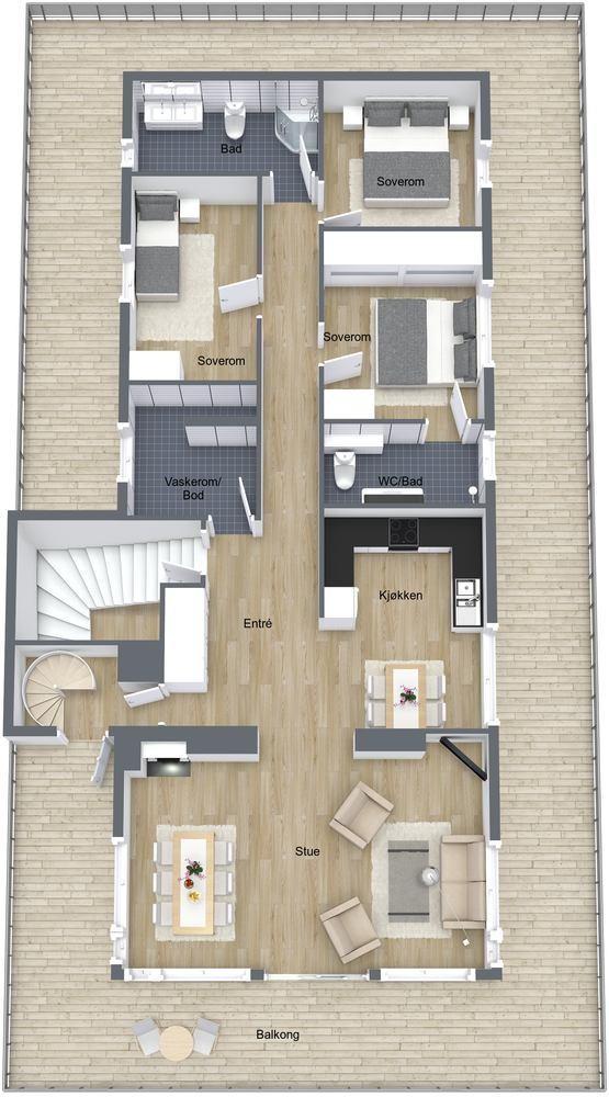 Plantegning 3d Galleribilde