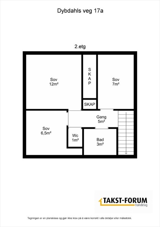 Planskisse 2 etasje Galleribilde