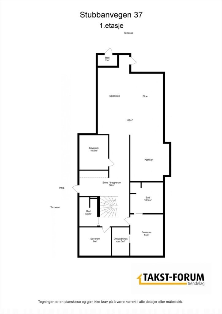 Planskisse første etasje. Galleribilde