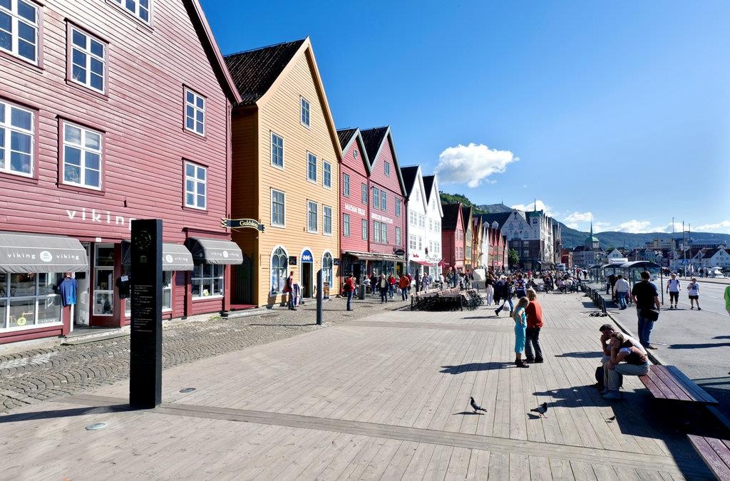 Fredet bebyggelse på Bryggen Galleribilde
