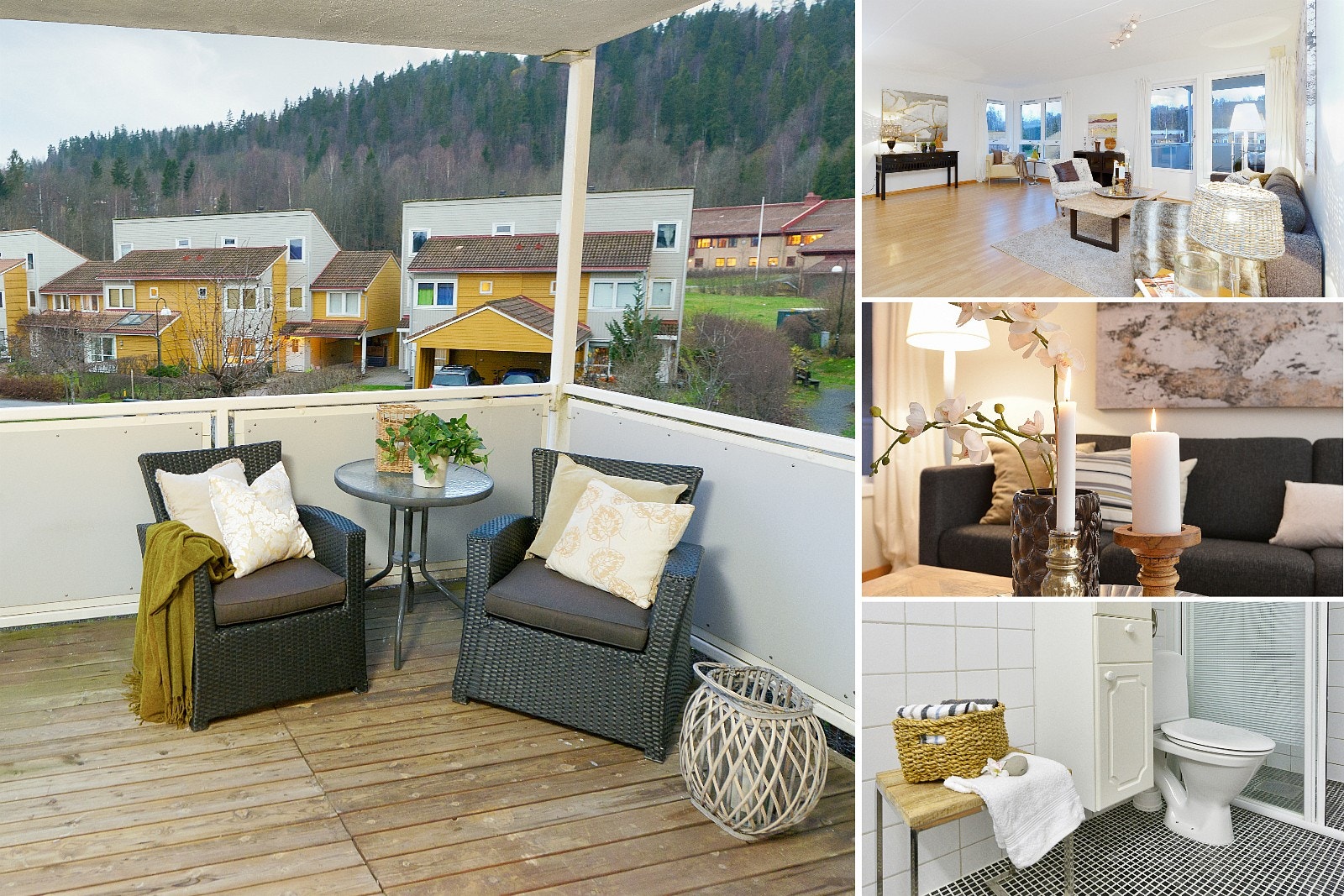 Utsikt fra balkong med barneskolen i bakgrunnen Galleribilde