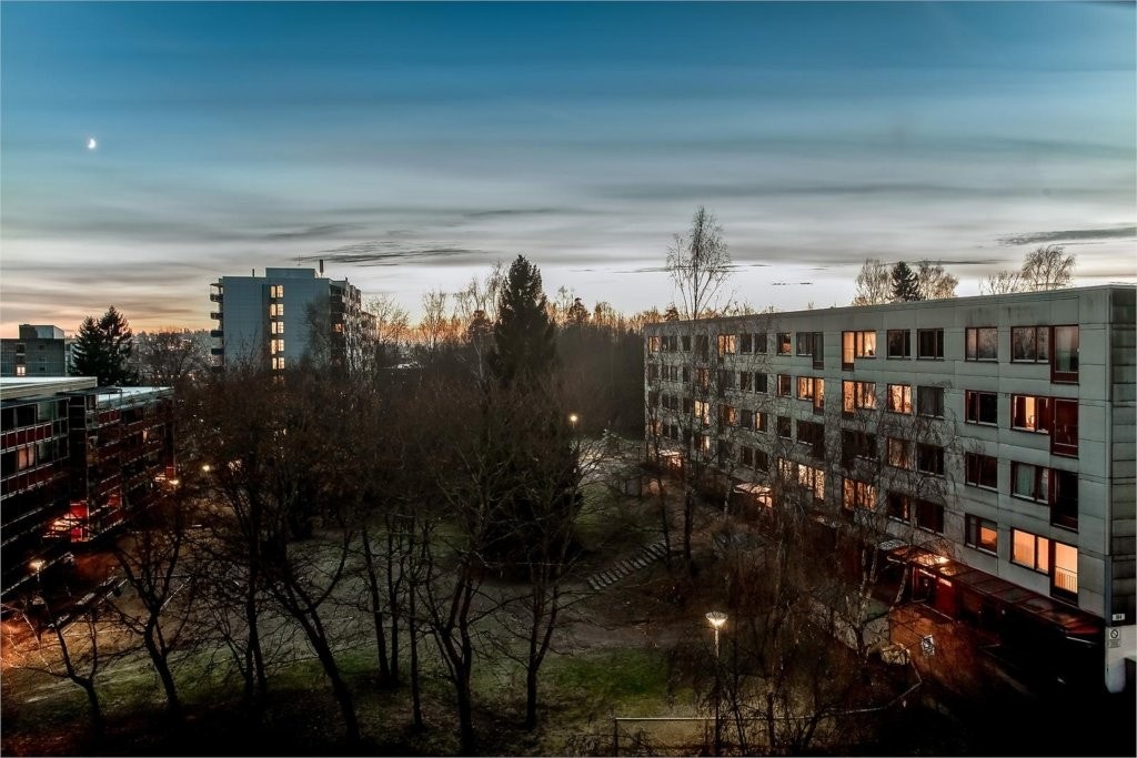 Utsiktsbilde tatt fra balkongen. Galleribilde