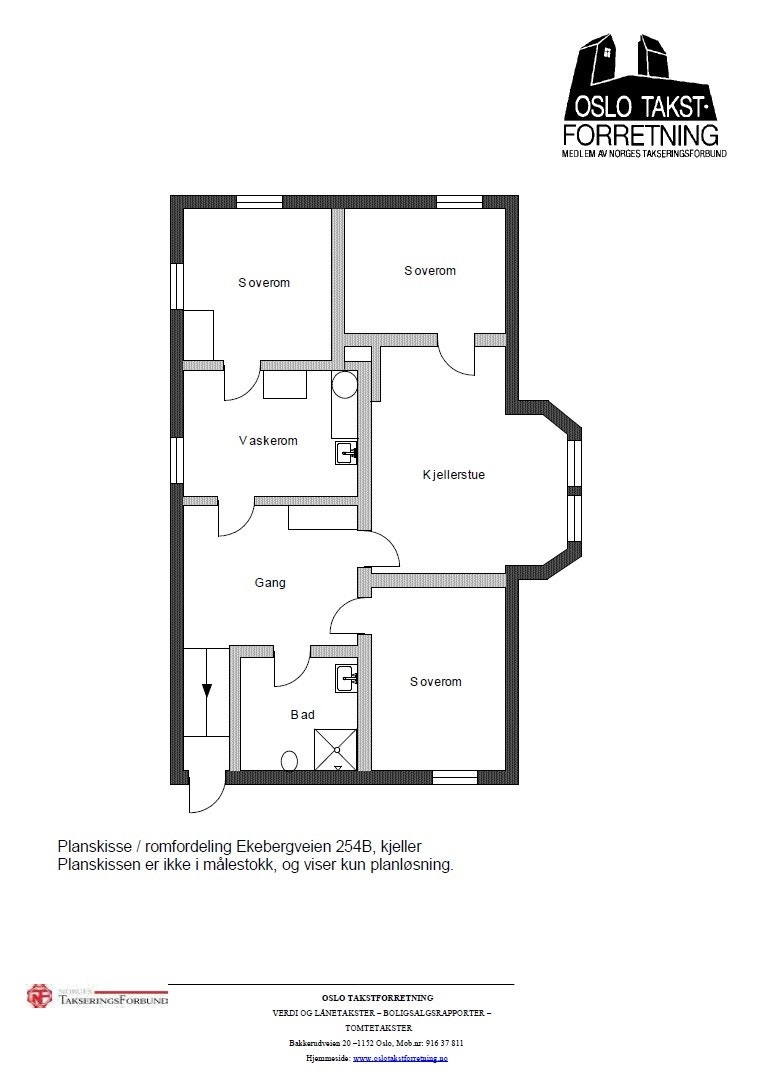 Plantegning kjeller. Galleribilde