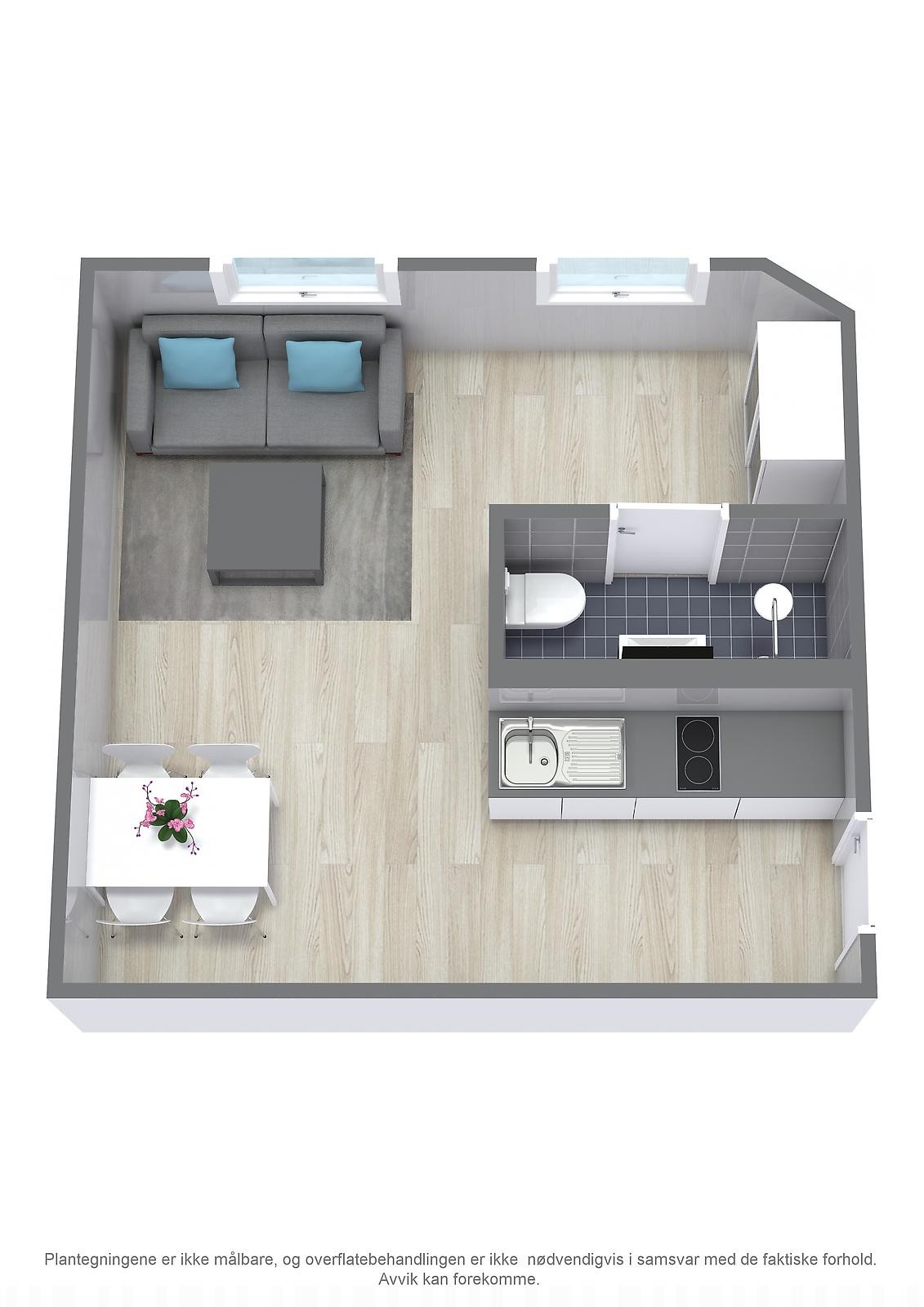 3D - Plantegning Galleribilde