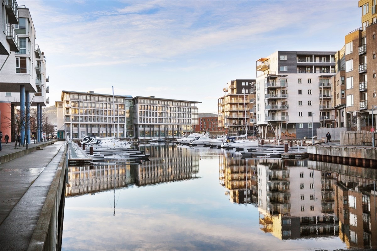 PROA Eiendomsmegling - Like i nærheten har man Nidelven og Solsiden med kjøpesenter, bryggerekke med restauranter og bryggeanlegg for fritidsbåter Galleribilde