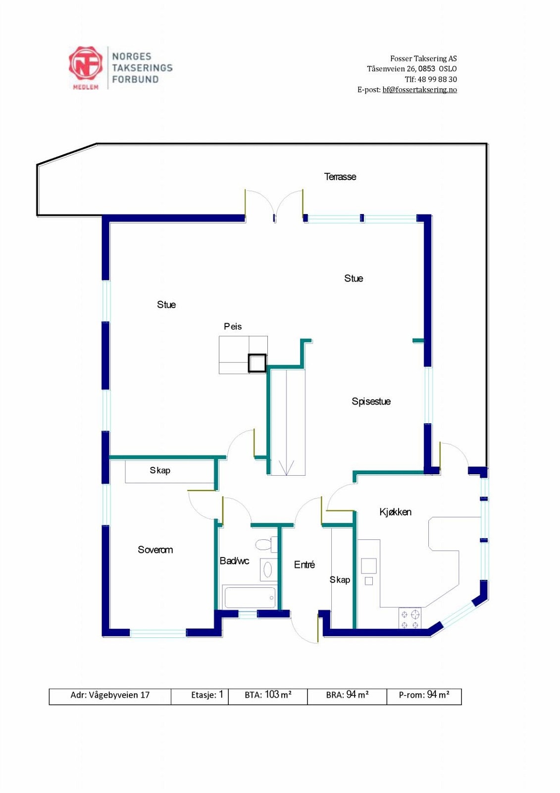 Planskisse 1. Etg Galleribilde