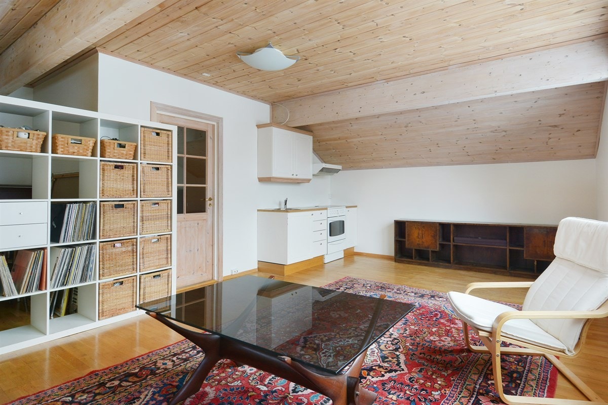 Det er innstallert hybelkjøkken i annekset Galleribilde