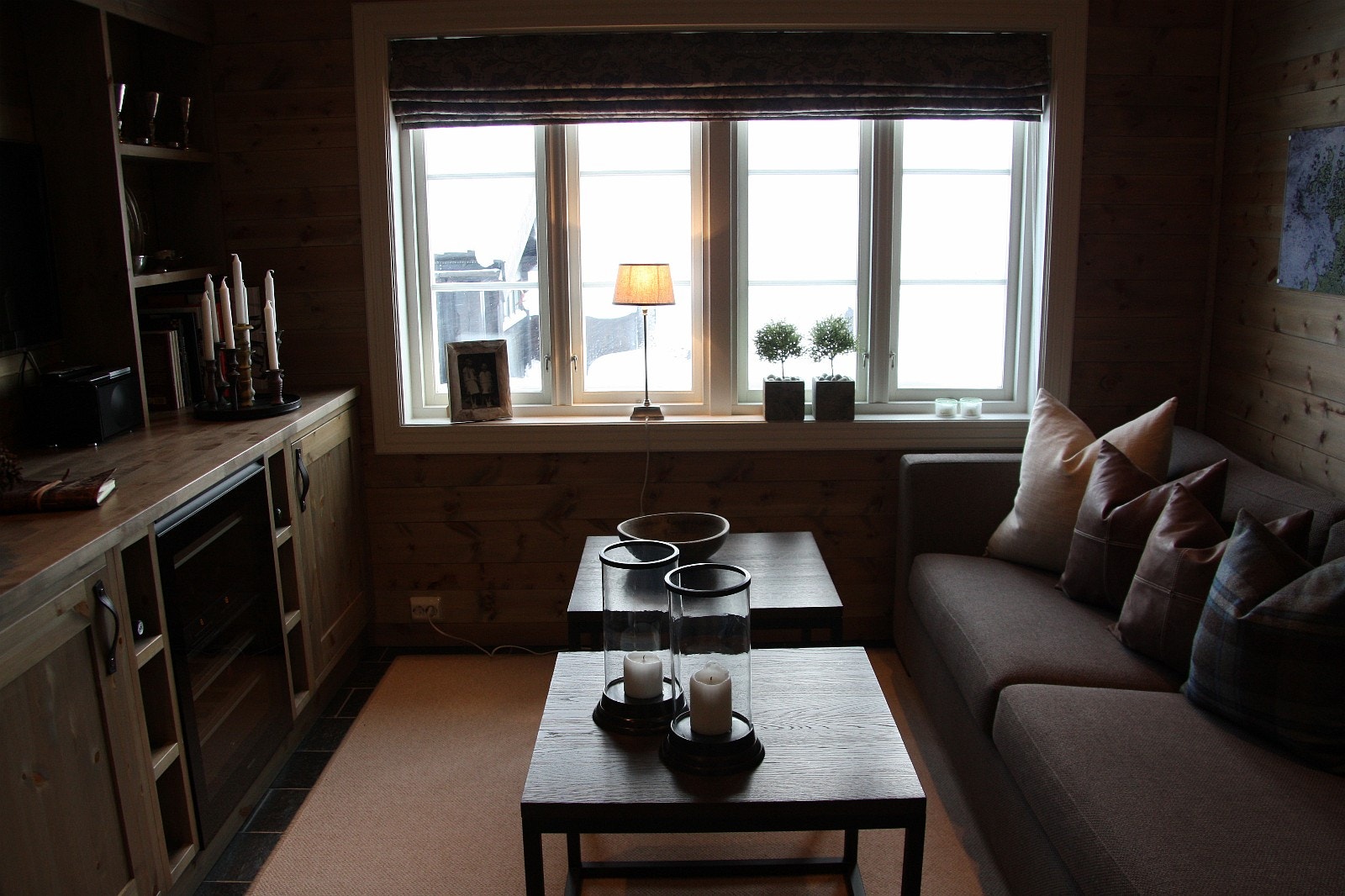 Rommet har like høy stilkarakter som resten av hytta. Foto: Anne Mari Lo Galleribilde