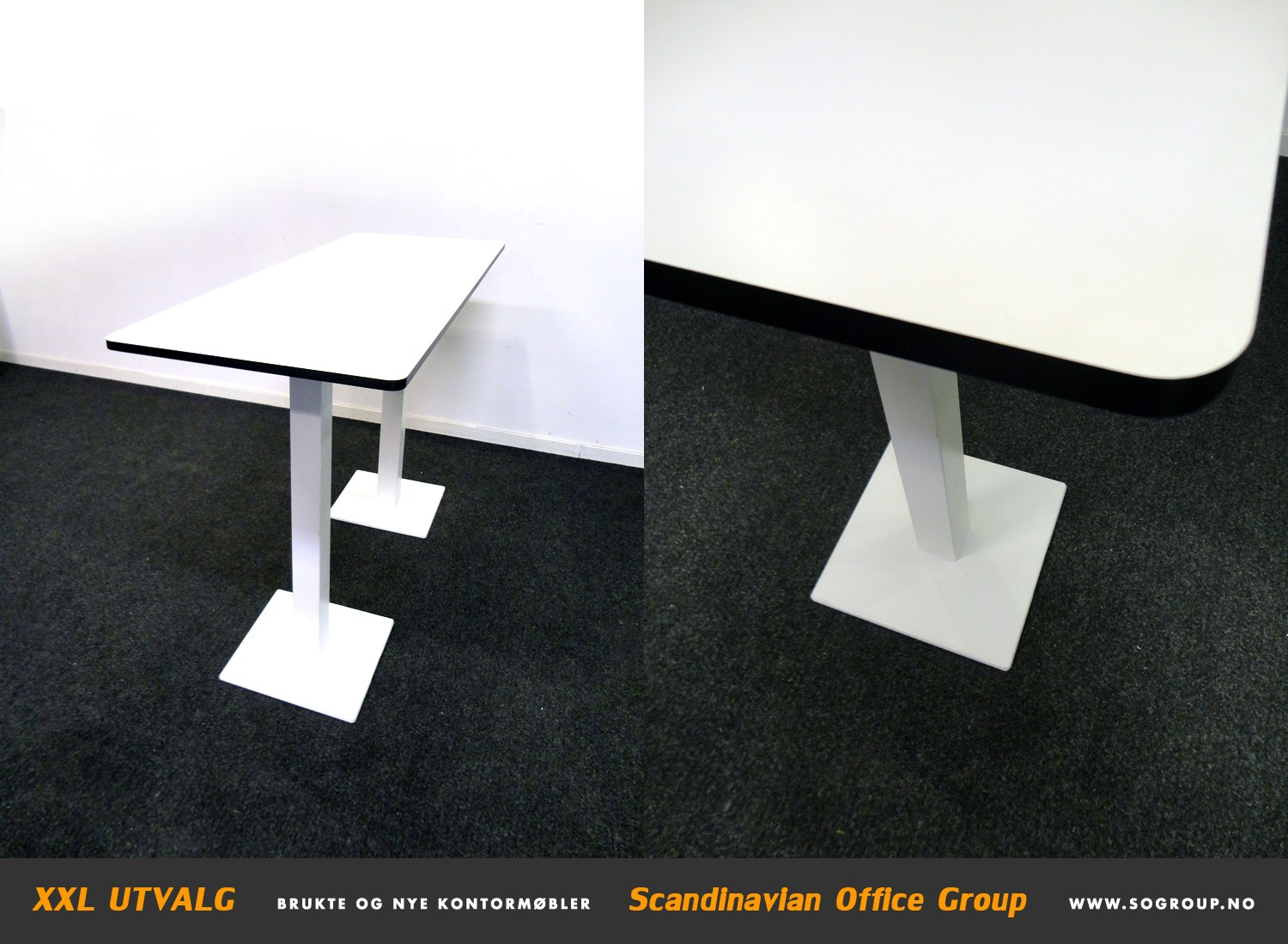2 stk. Horreds barbord (160x60 cm, Hvit) MIDLERTIDIG Barbord, 160×60 cm – Scandinavian Office as