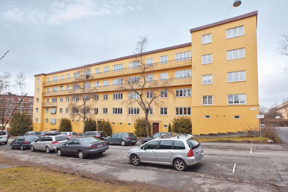 Fasade mot gate Galleribilde