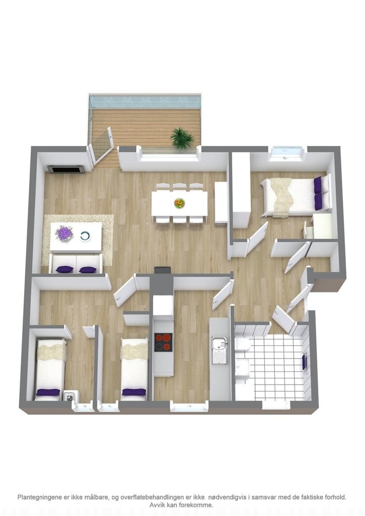 Plantegning med forslag til innredning Galleribilde