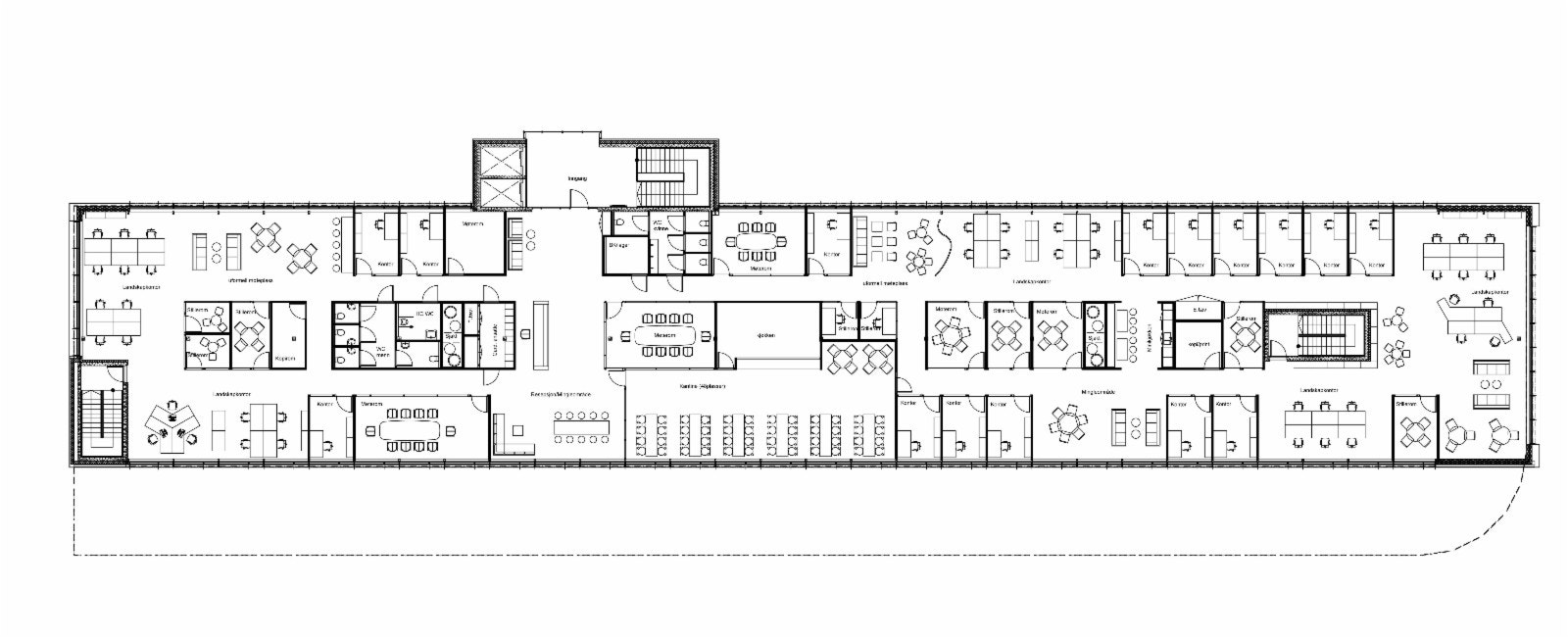 Forslag til mulig planløsning for 8 etasje Galleribilde