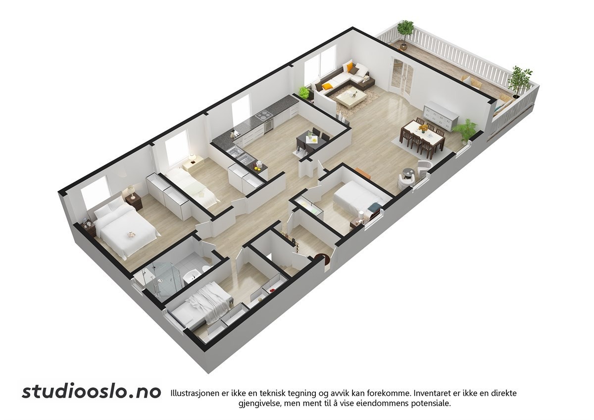 Hauglia%203_1.etasje_3D Galleribilde