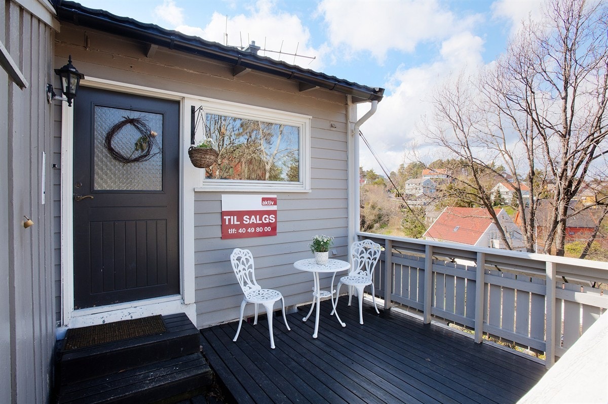 Koselig inngangsparti til morgenkaffen. Galleribilde