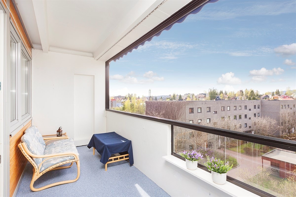 Hyggelig fritt utsyn mot fellesområde. Galleribilde