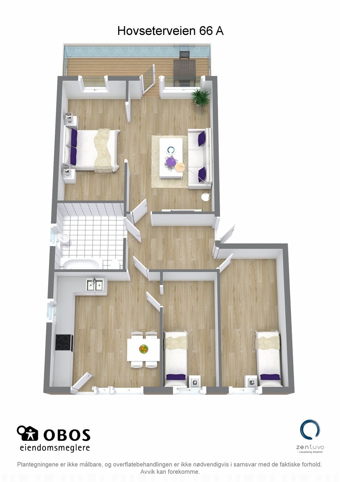 3D plantegning Galleribilde