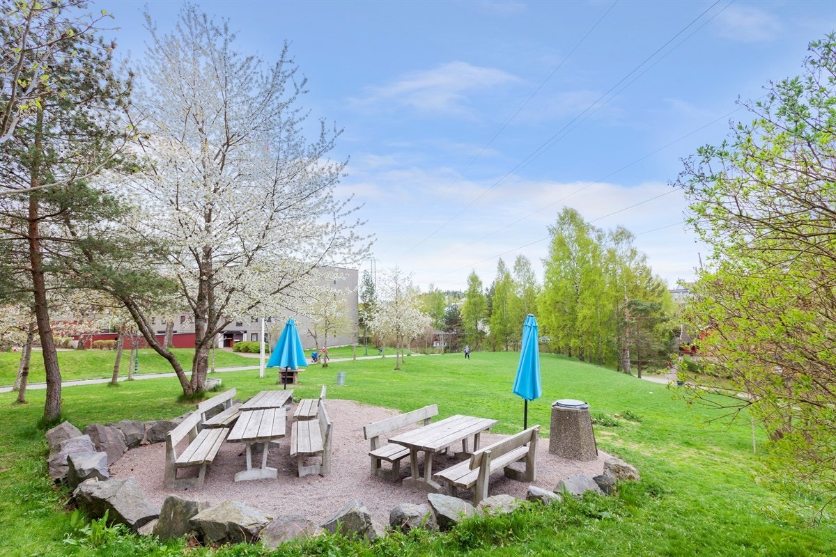 Flott felles grillplass i borettslaget. Galleribilde