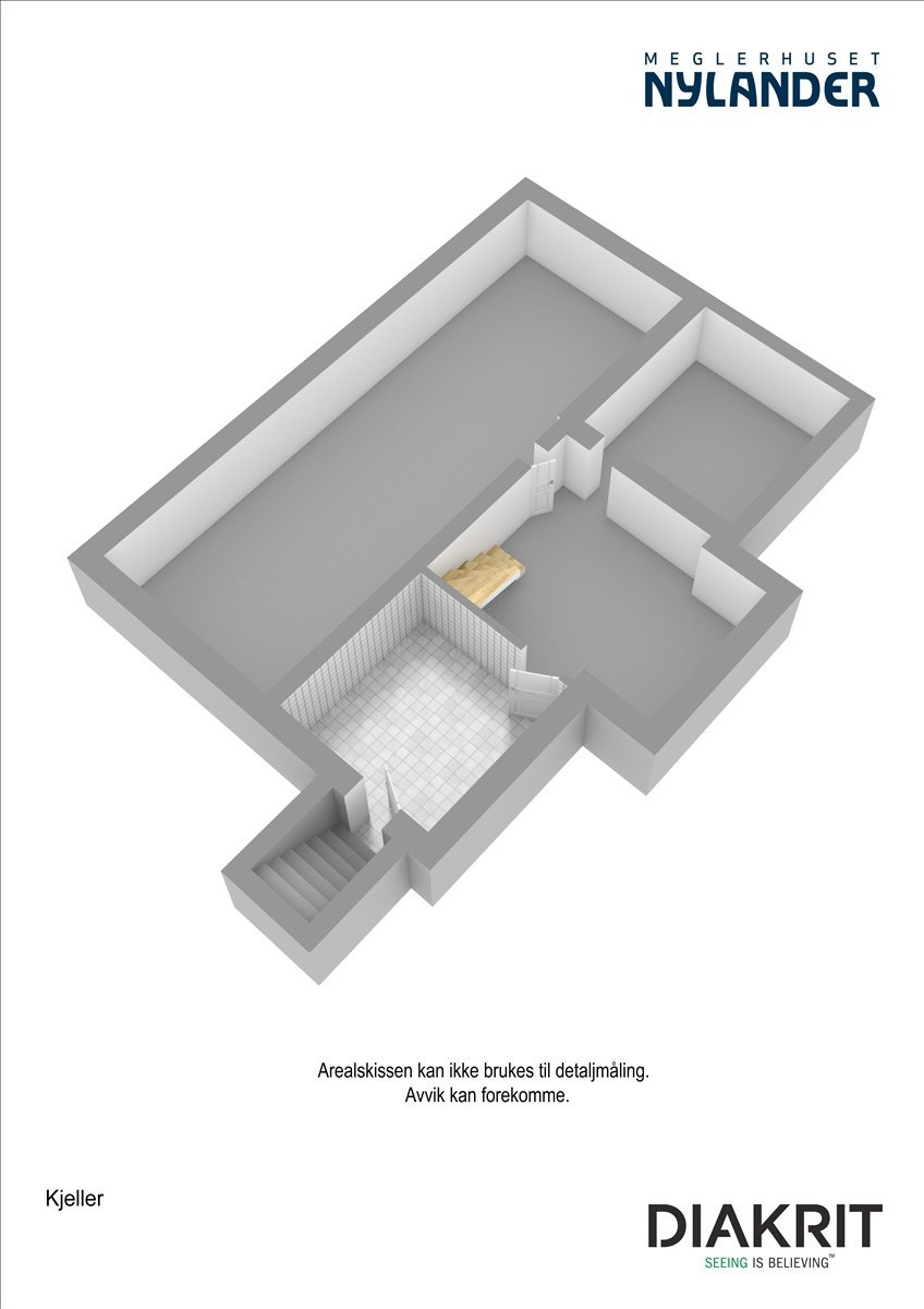 Plantegning 3D Kjeller Galleribilde