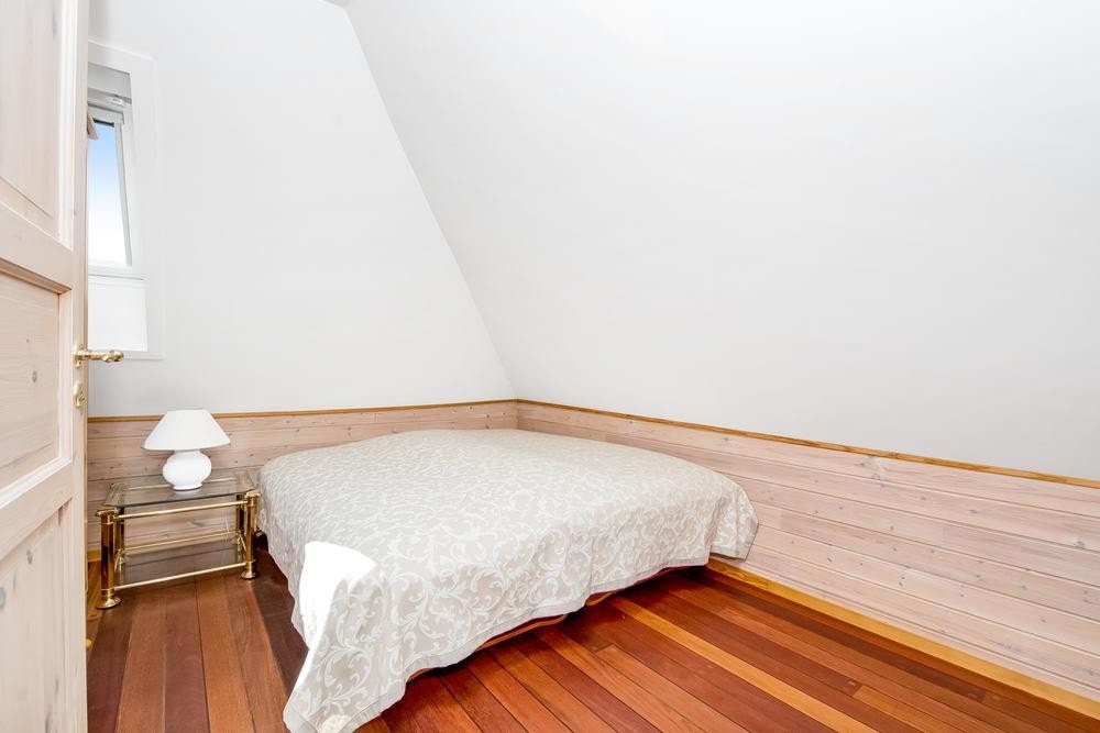 Rom på loft som er benyttet som soverom. Galleribilde