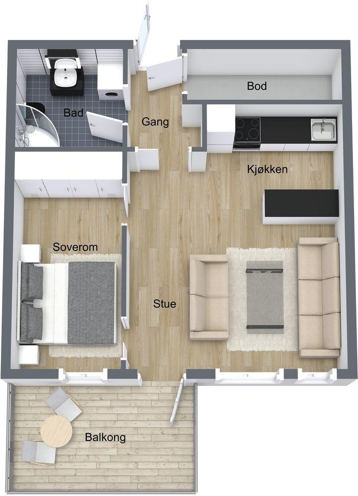 Plantegning 3d Galleribilde