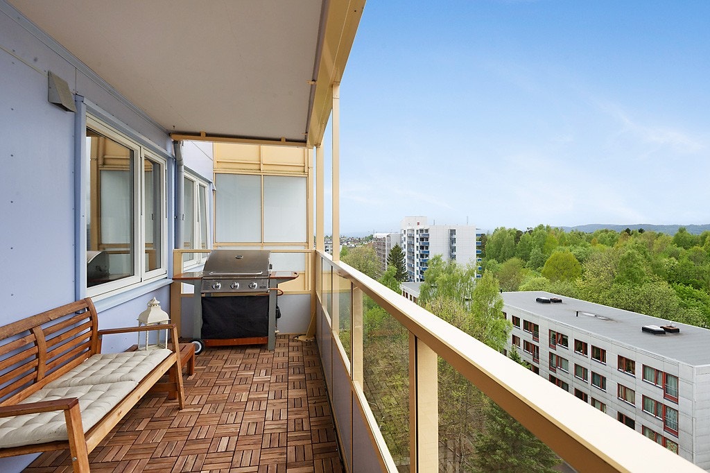 Stor vestvendt balkong Galleribilde