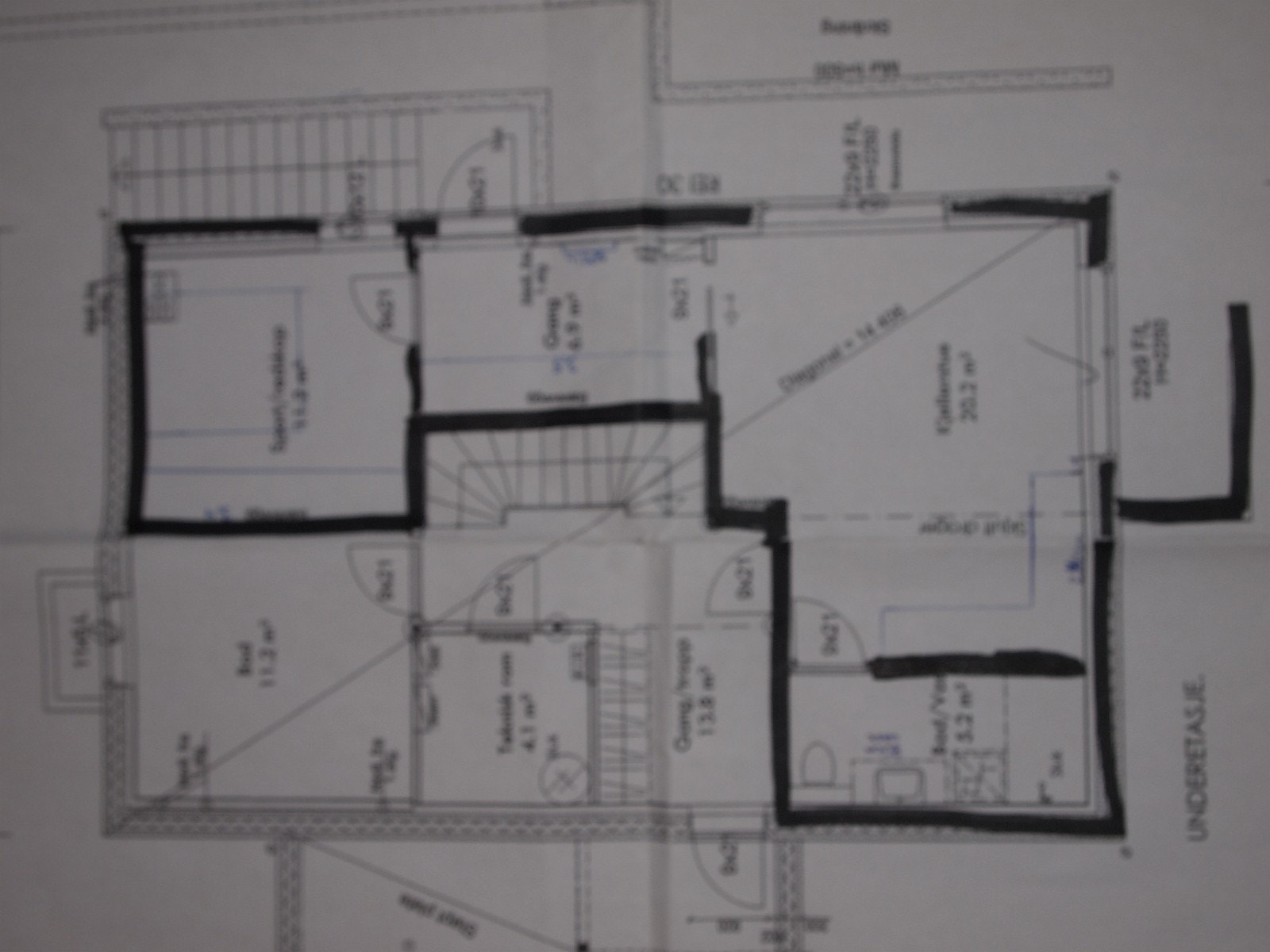 Plantegning (markert med sort) Galleribilde