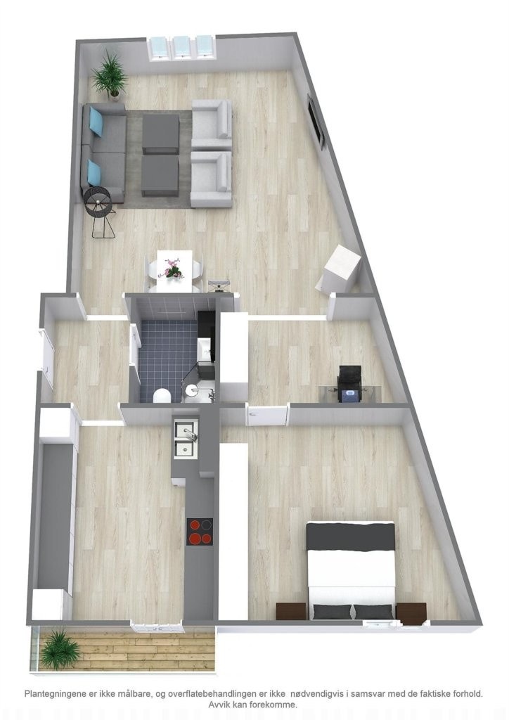 STOR 2-ROMS MED GOD OG PRAKTISK PLANLØSNING. Galleribilde