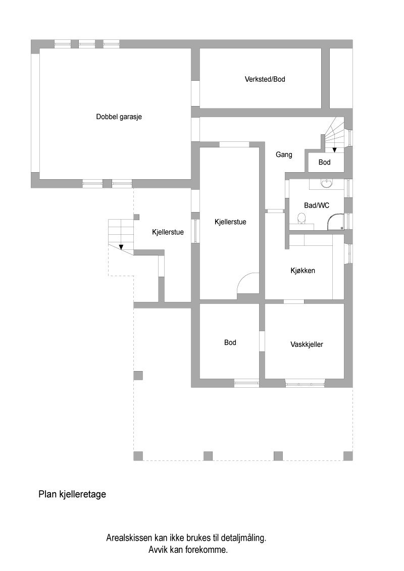 Plantegning u.etg Galleribilde