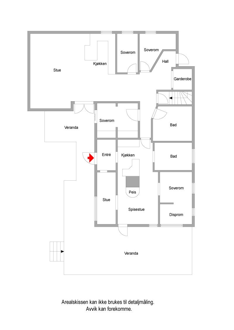 Plantegning 1.etg Galleribilde