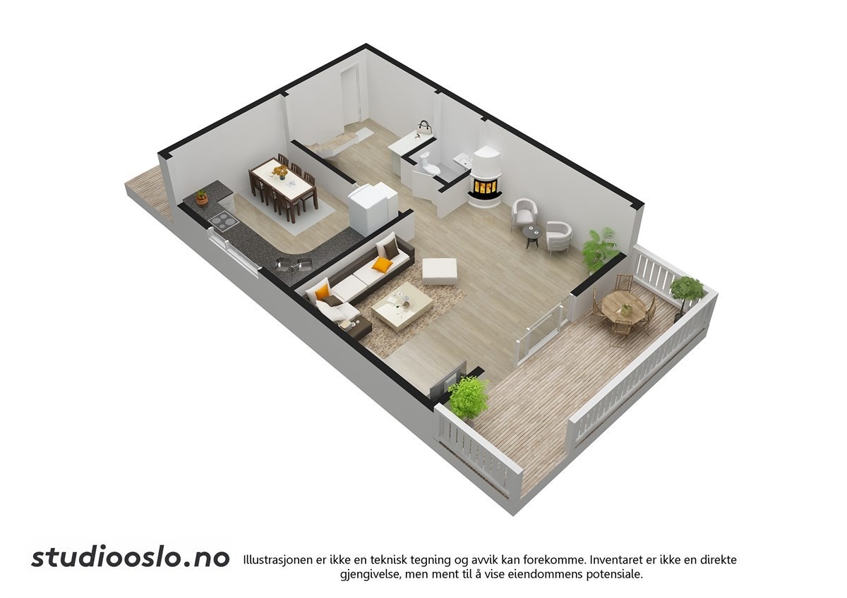 3DEkelundstien%209_1.etasje_3D Galleribilde