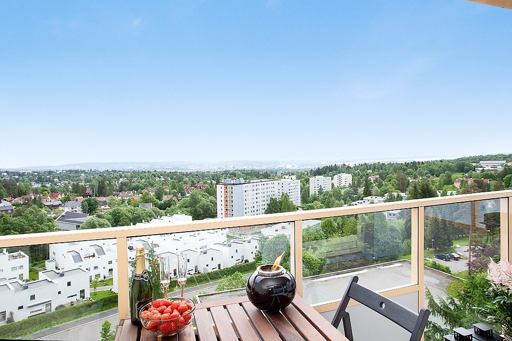 Fin terrasse med fantastisk utsikt Galleribilde