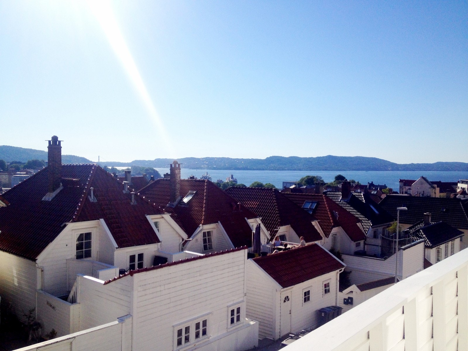 Utsikt fra balkong. Galleribilde