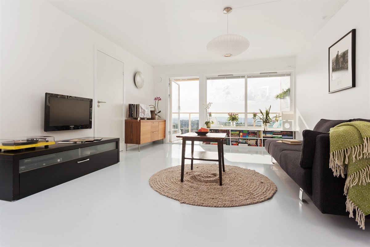 Stuen har nylig gjennomgått en smakfull rehabilitering Galleribilde