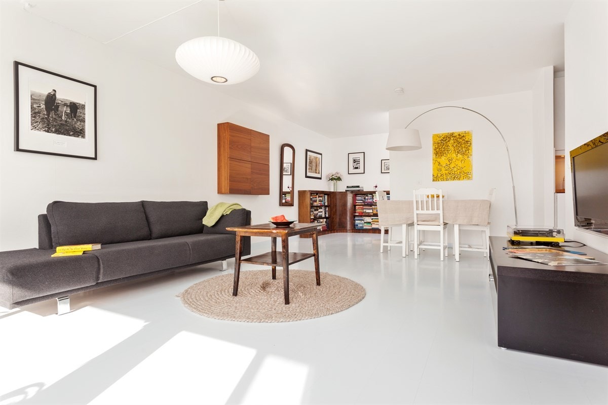 Leilighetens utforming og planløsning gjør at samtlige av de 53 kvadratmeterne er maksimalt utnyttet Galleribilde