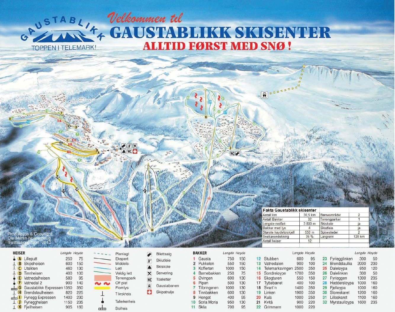 *Gaustablikk Skisenter Alltid først med snø Galleribilde