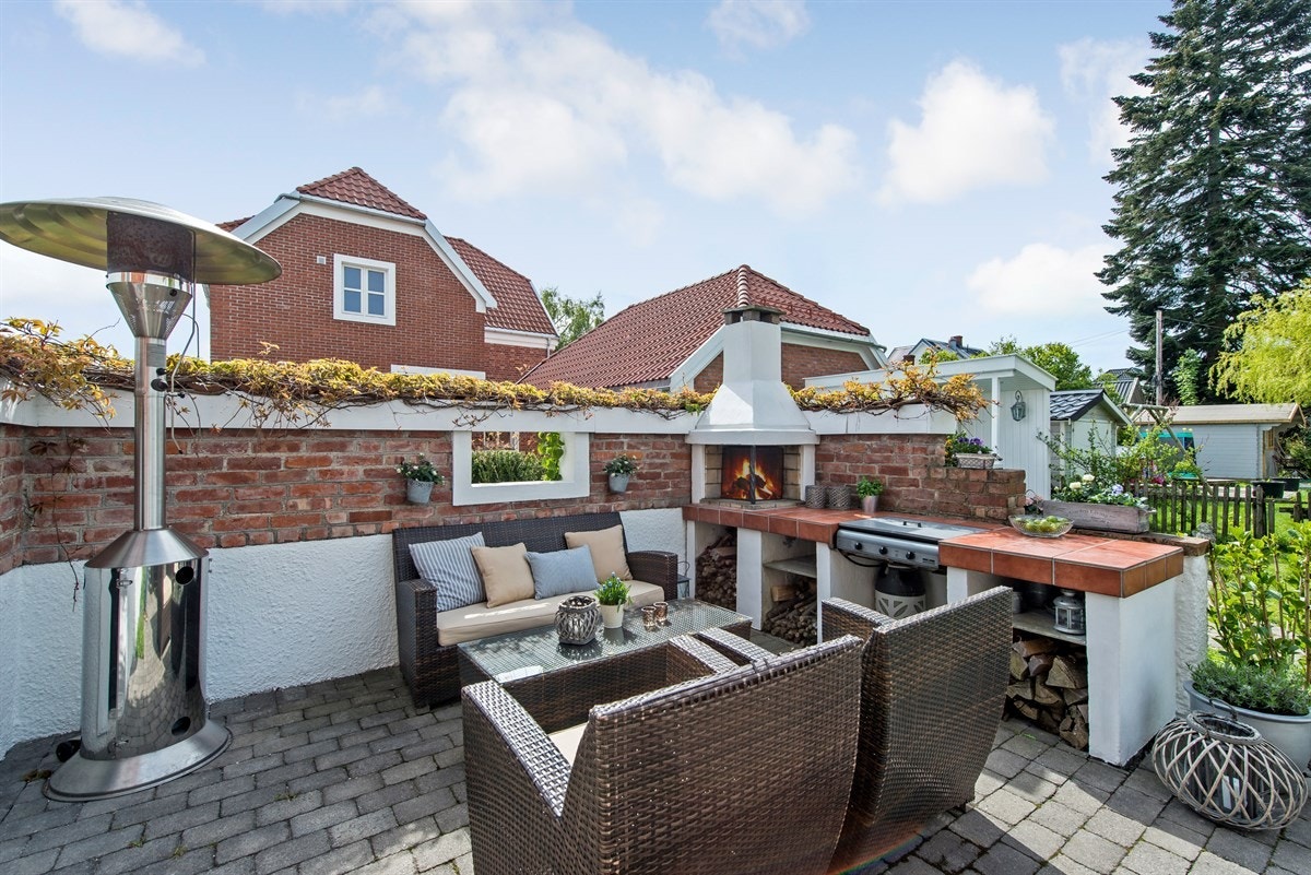 Utekjøkken og peis Galleribilde