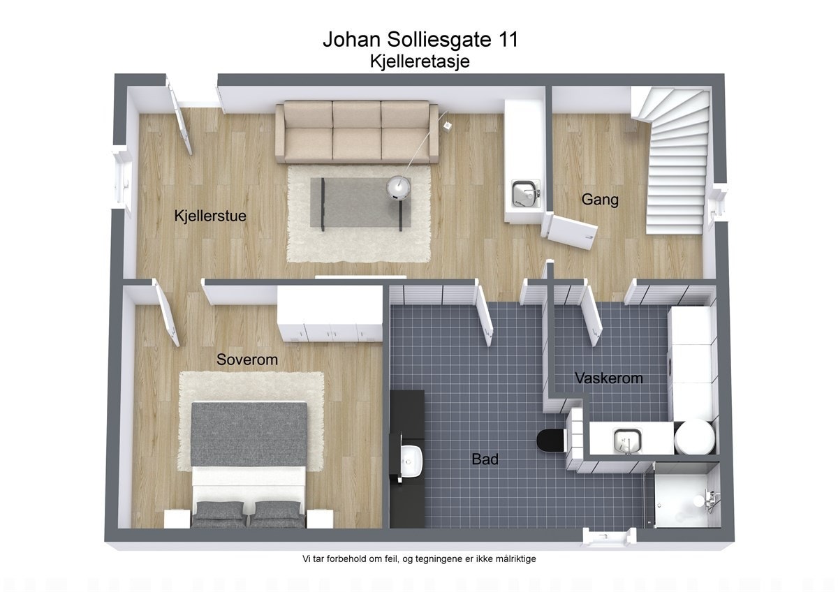3 D tegning kjeller Galleribilde