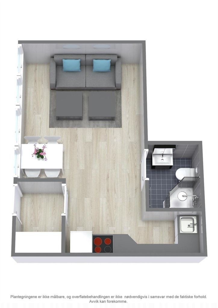 3D plantegning Galleribilde