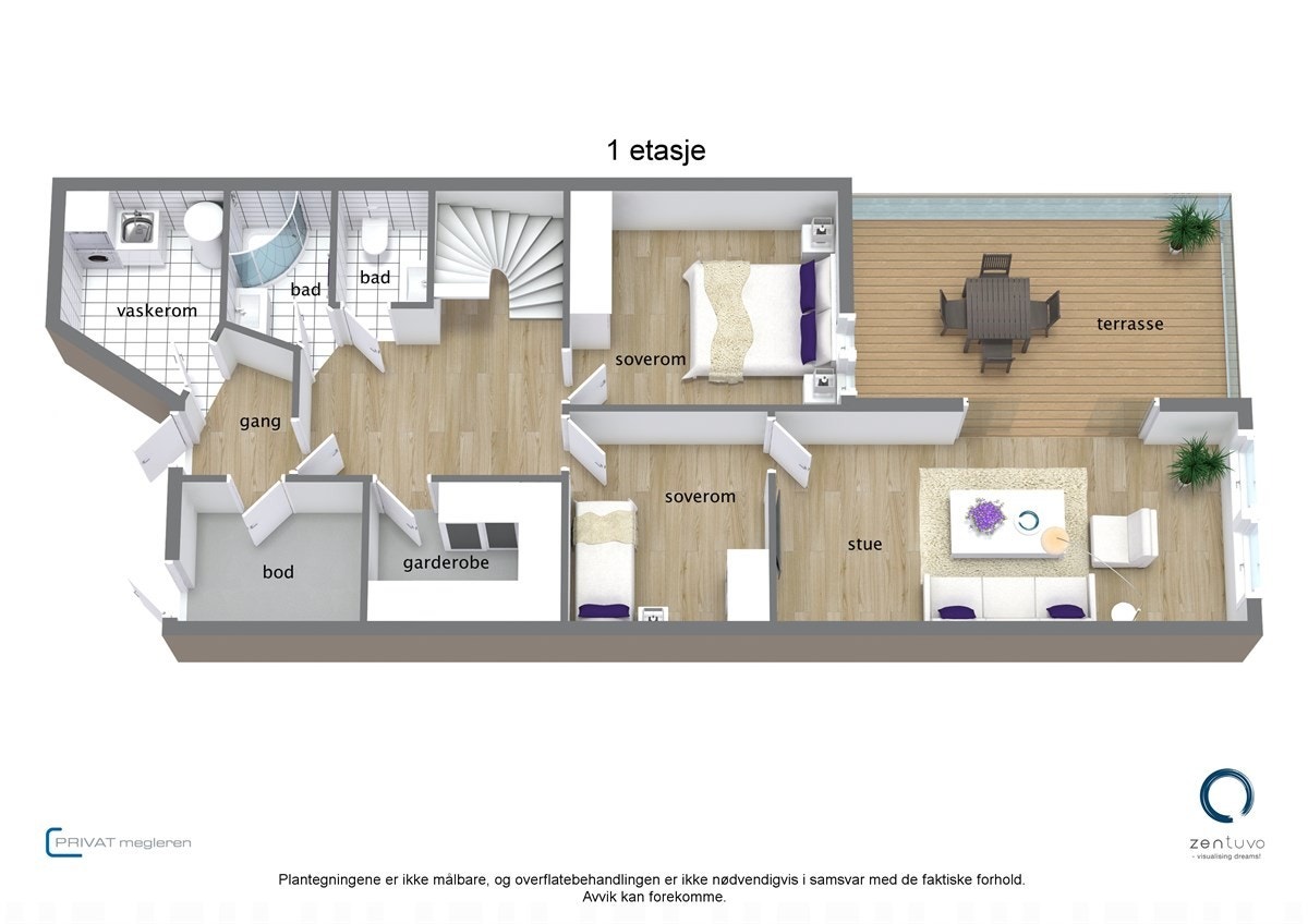 Floorplan letterhead - Ulsberglia 63 - 1 etasje - 3D Floor Plan Galleribilde