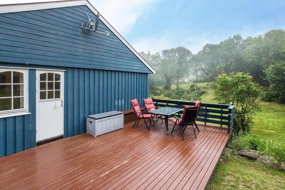 Terrasse med utgang fra stue Galleribilde