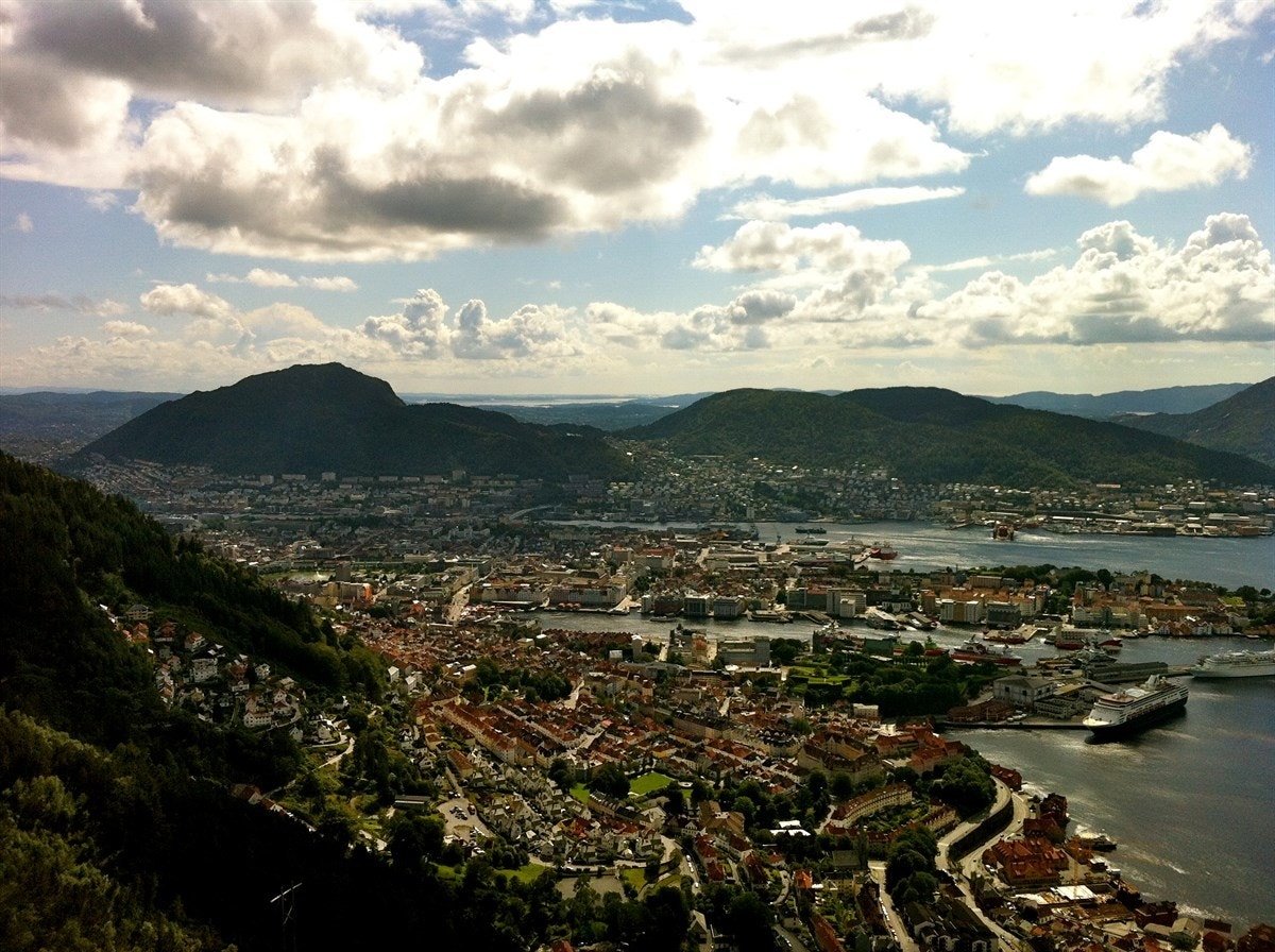 Bilde tatt fra topp av Stoltzekleiven. Galleribilde