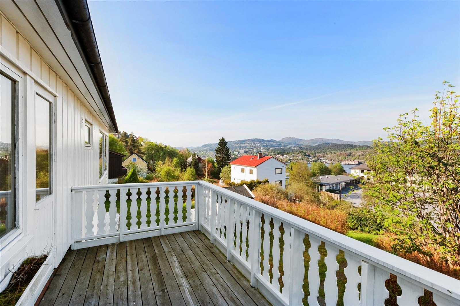 Flott utsikt fra altan. Galleribilde