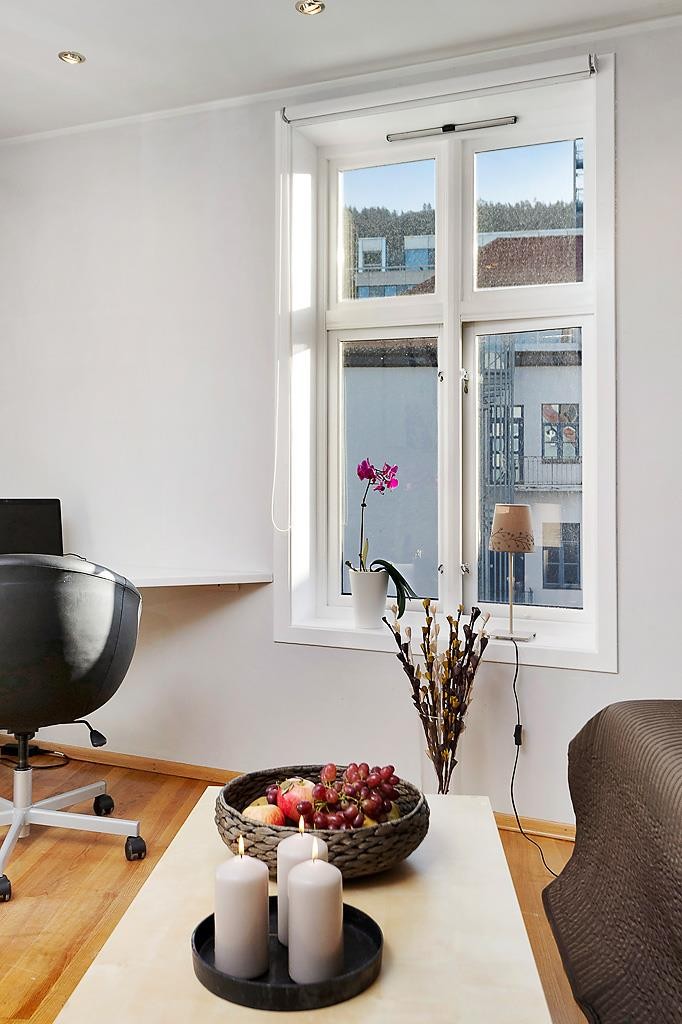 Store vindu som gir godt med dagslys. Galleribilde