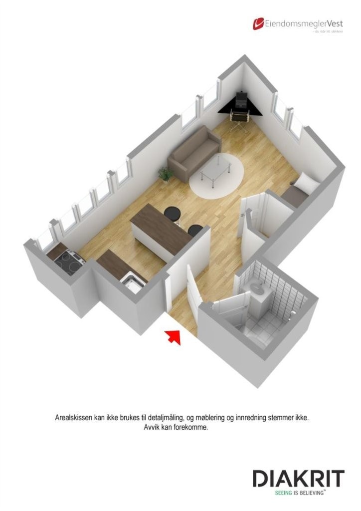 Plantegning 3D Galleribilde